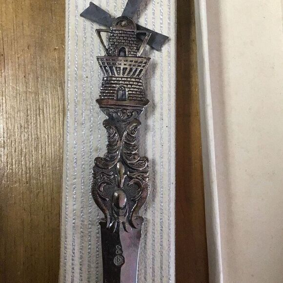 Large silver windmill letter opener, working windmill Dutch 90 - Picture 5 of 7
